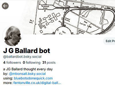 Image of Bluesky JG Ballard bot